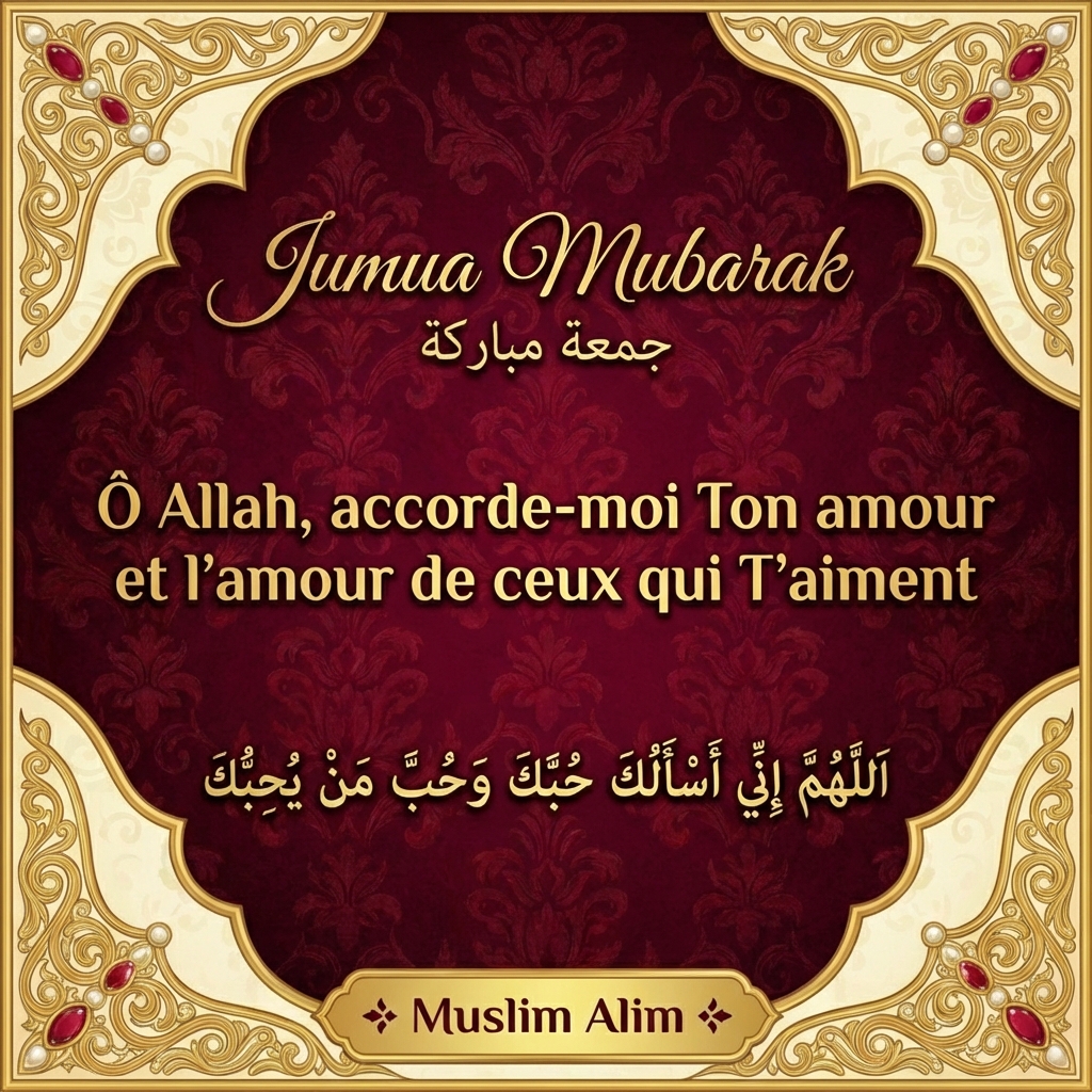 Jumaa Mubarak image islamique vendredi béni 12