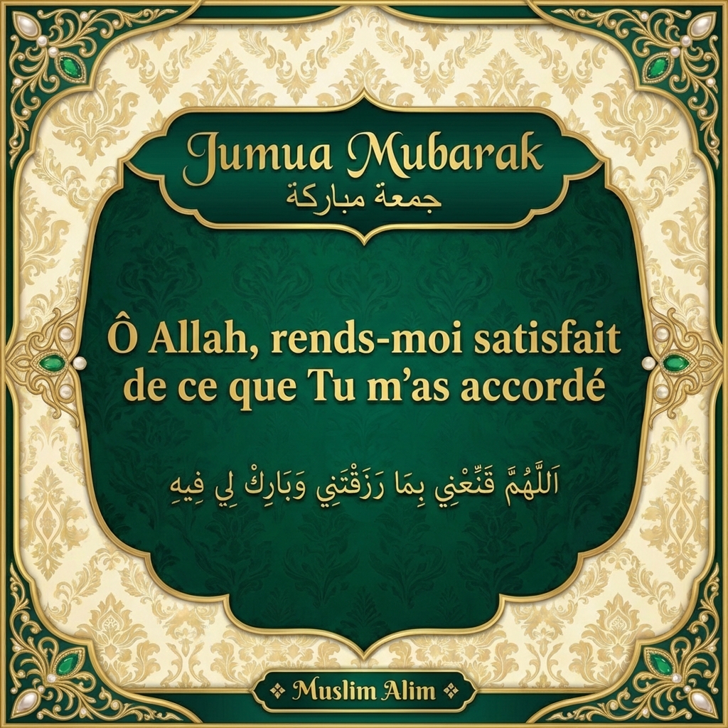 Jumaa Mubarak image islamique vendredi béni 14