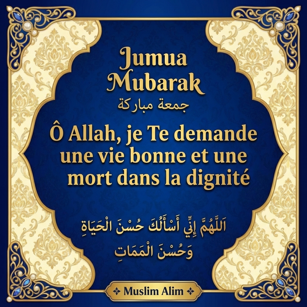 Jumaa Mubarak image islamique vendredi béni 15