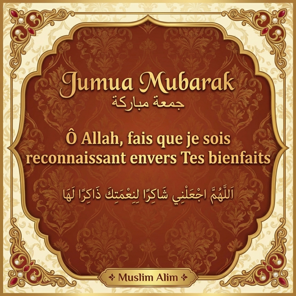 Jumaa Mubarak image islamique vendredi béni 18