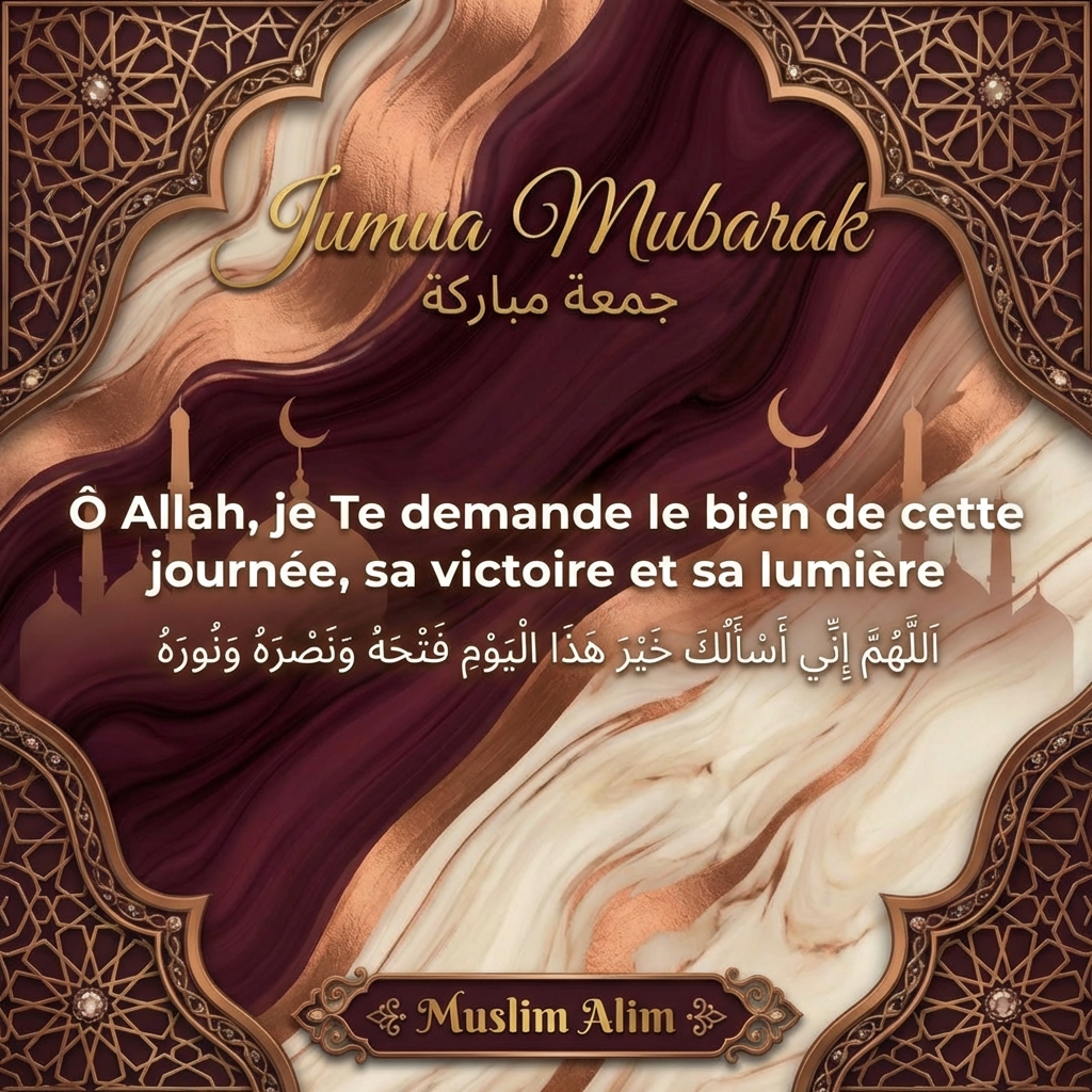 Jumaa Mubarak image islamique vendredi béni 2