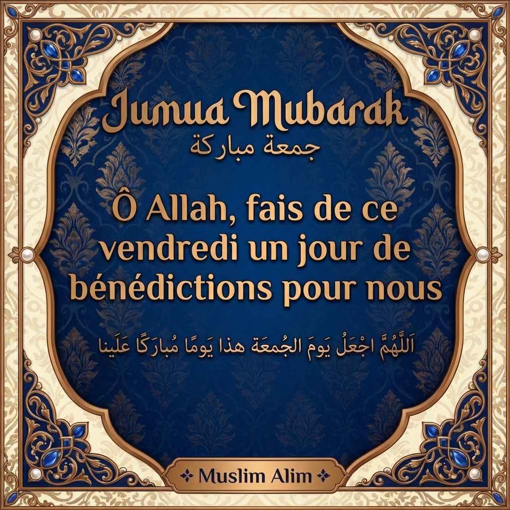 Jumaa Mubarak image islamique vendredi béni 20