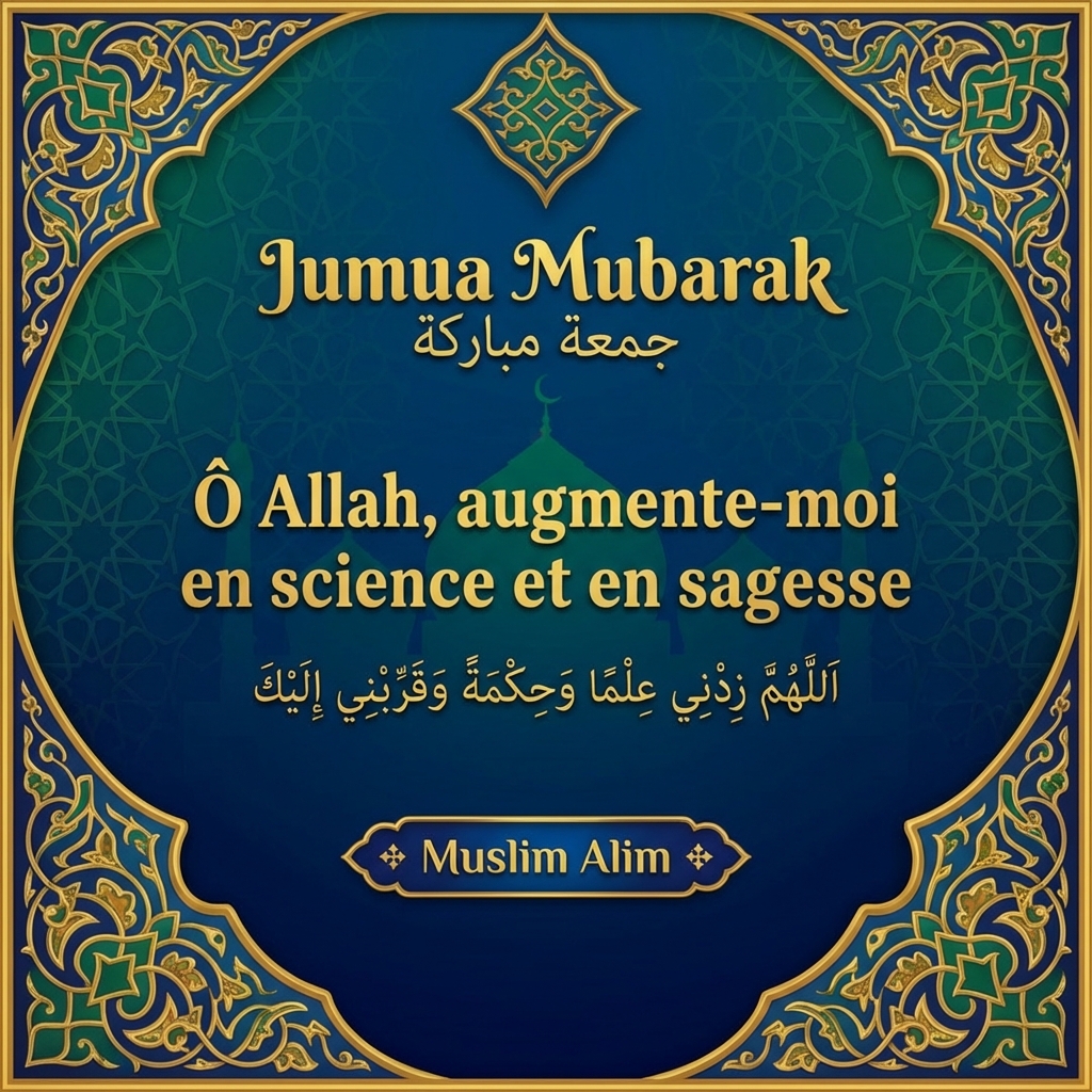 Jumaa Mubarak image islamique vendredi béni 6