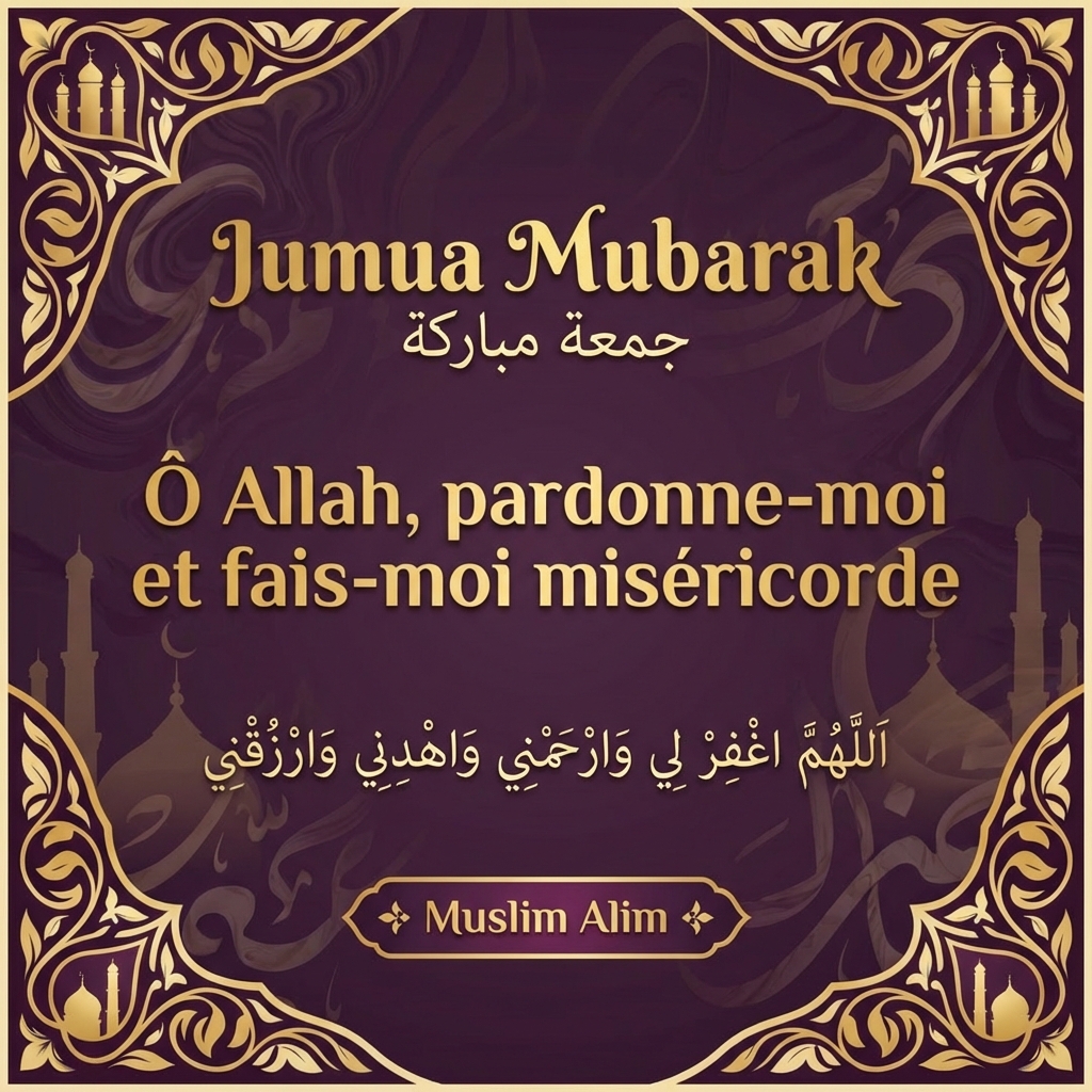 Jumaa Mubarak image islamique vendredi béni 7