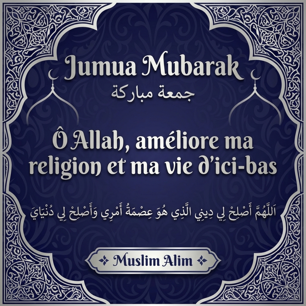 Jumaa Mubarak image islamique vendredi béni 9